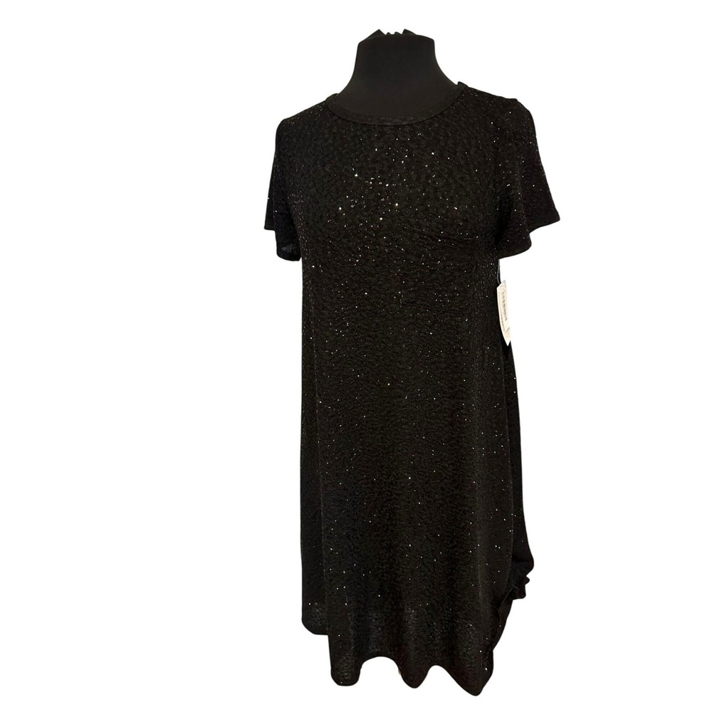 NWT LuLaRoe‎ Elegant Carly Crystal Sparkle Black Dress – Size S